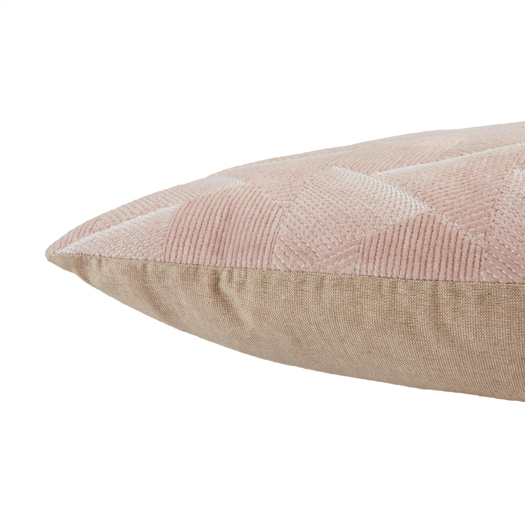 Jaipur Living Nouveau Jacques Geometric Blush / Silver 22" x 22" Pillow