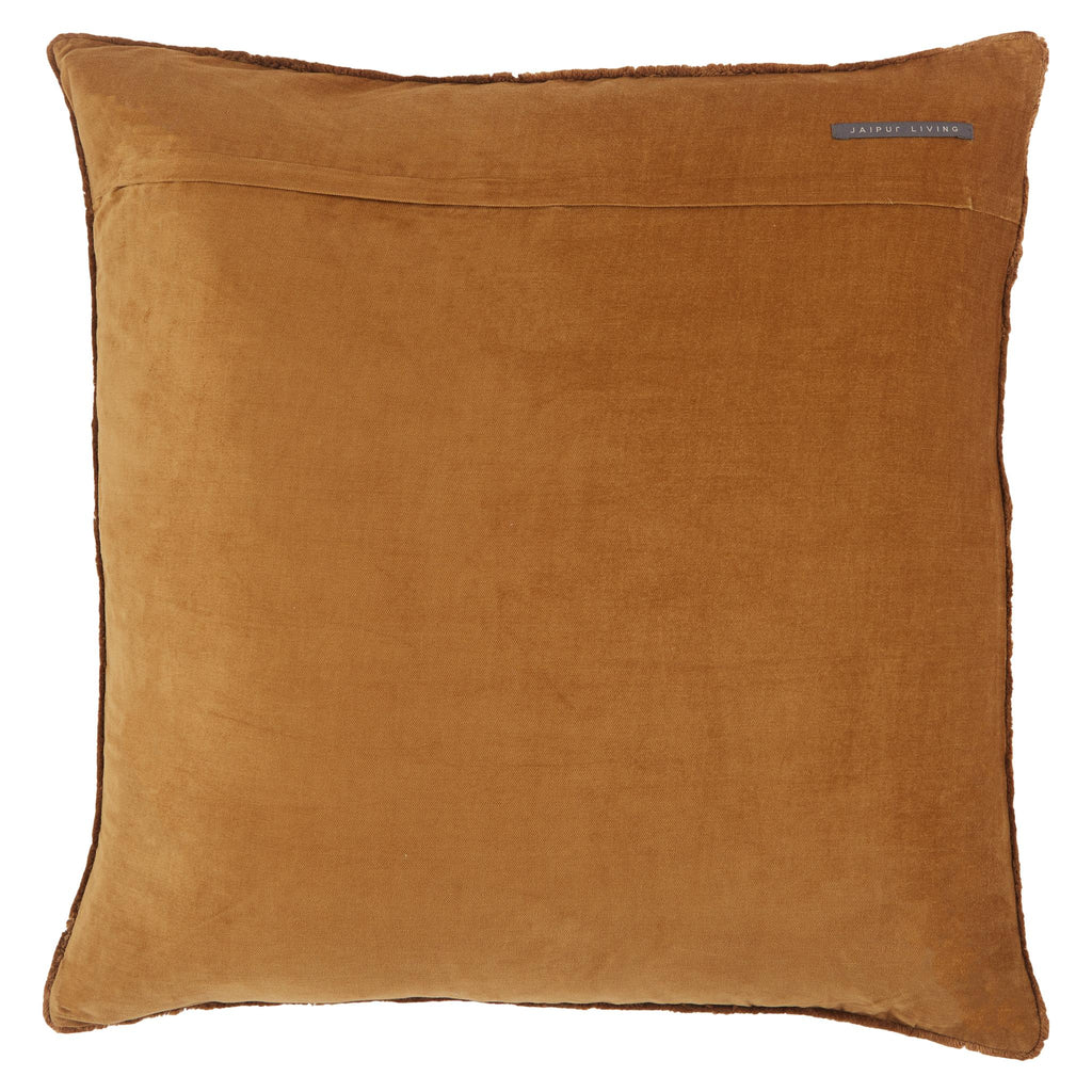 Jaipur Living Nouveau Sunbury Solid Brown 26" x 26" Pillow