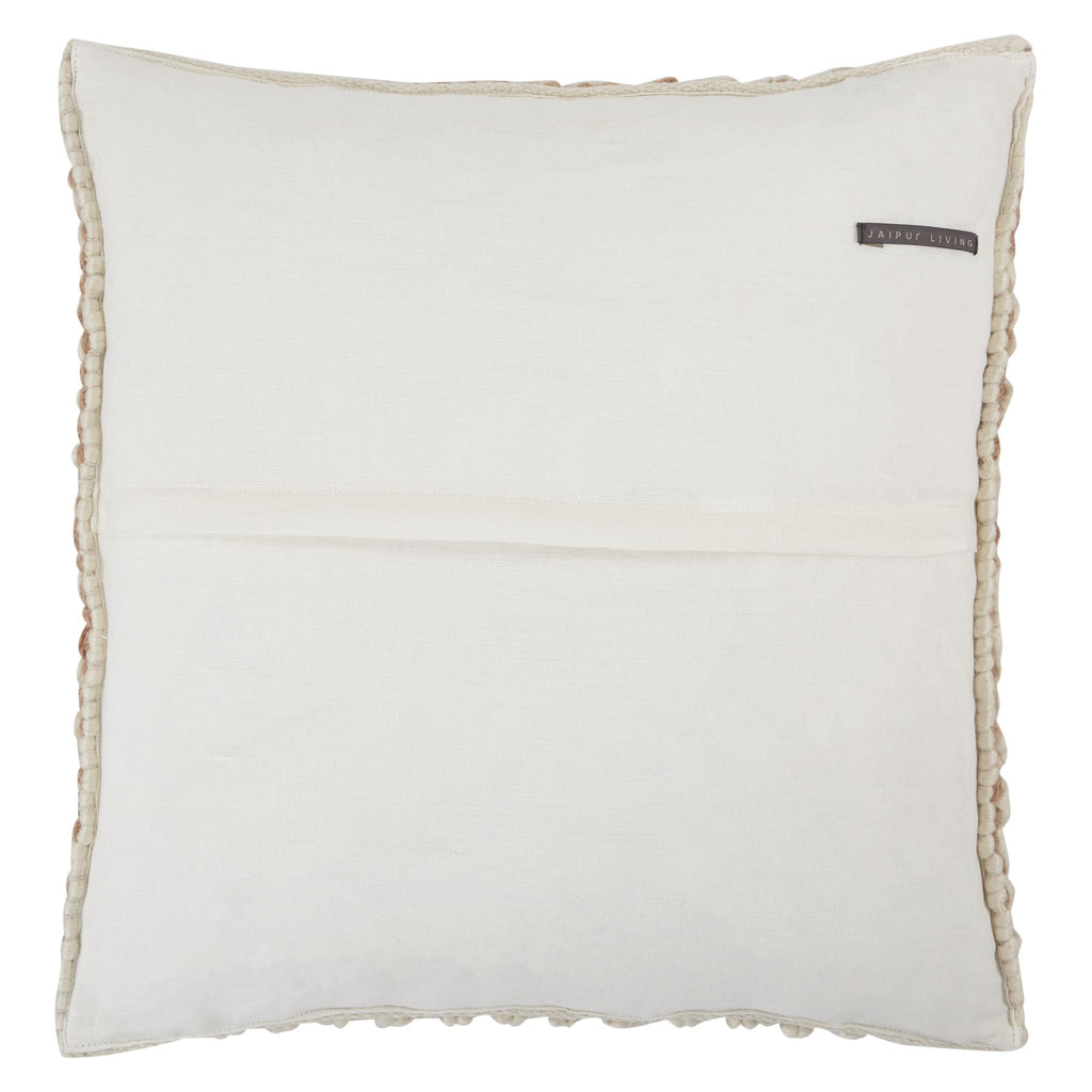 Jaipur Living Angora Madur Textured Tan / Ivory 22" x 22" Pillow