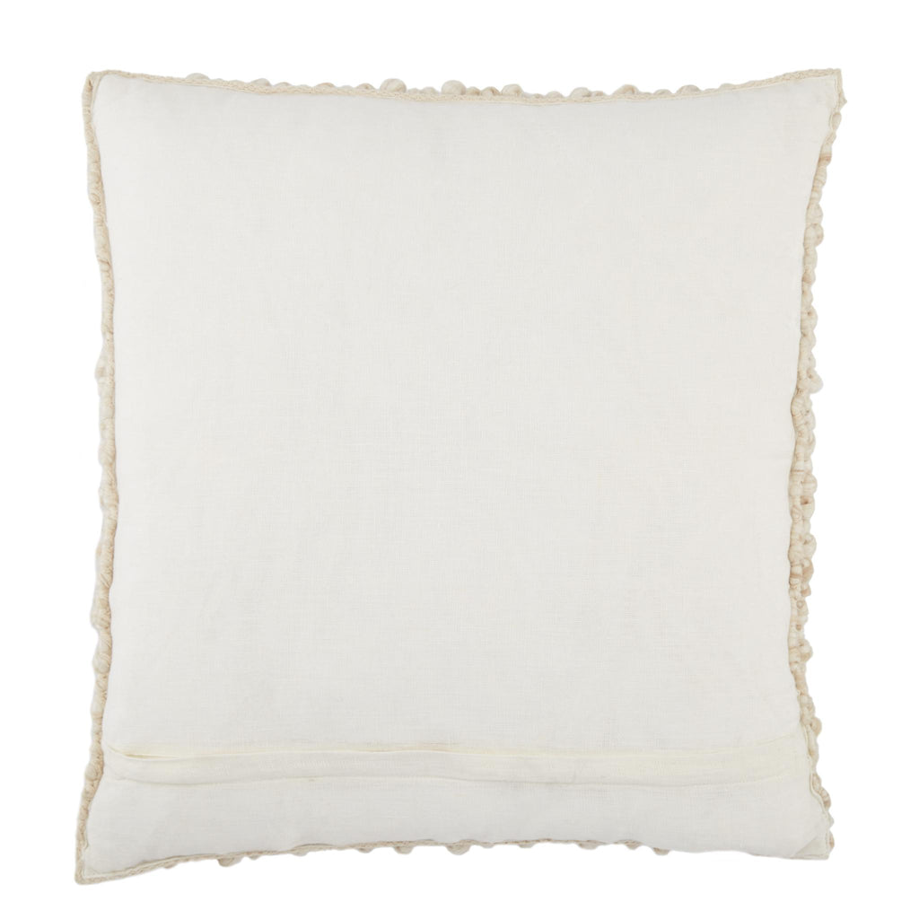 Jaipur Living Angora Kaz Textured Beige / Ivory 22" x 22" Pillow