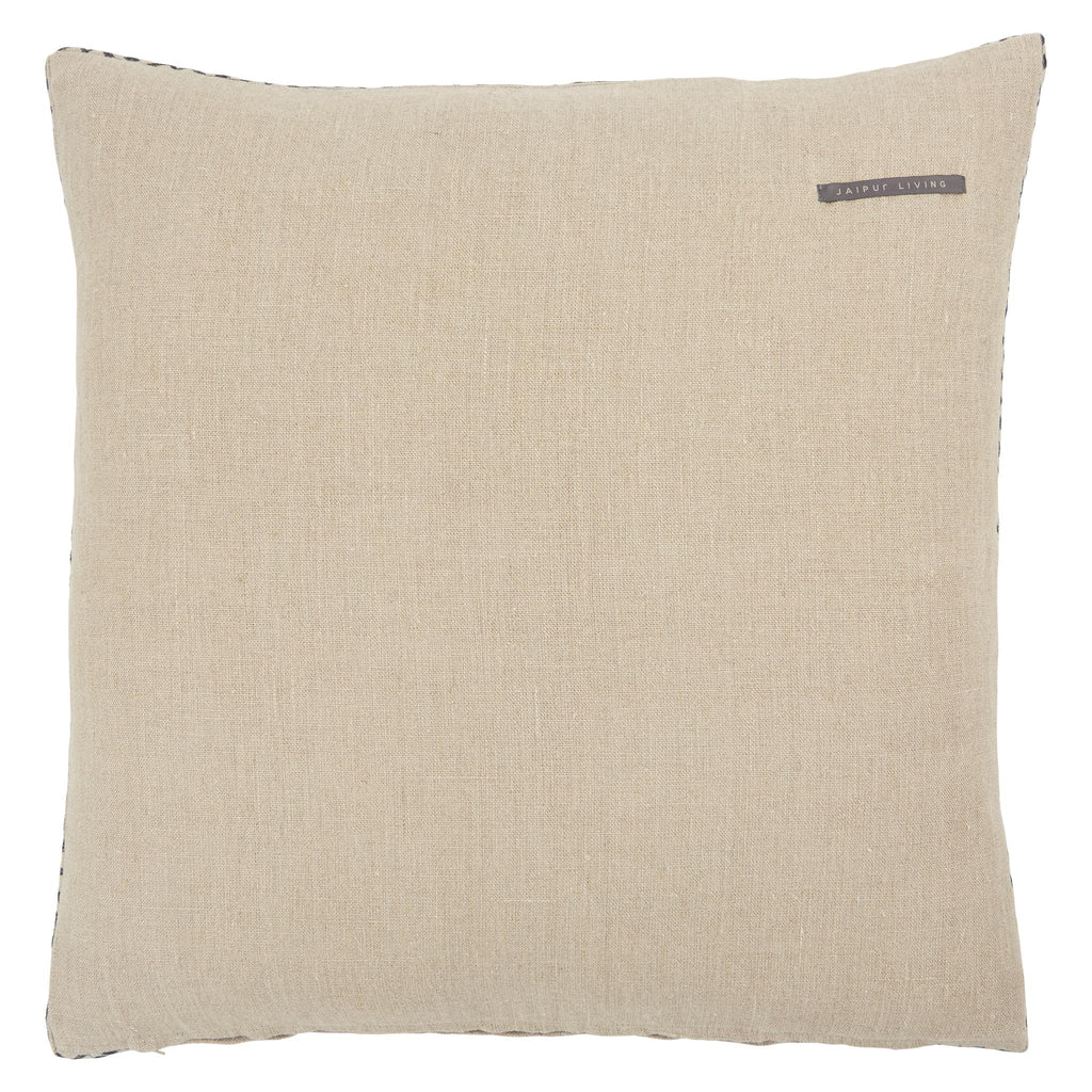 Jaipur Living Taiga Seti Border Beige / Dark Gray 24" x 24" Pillow