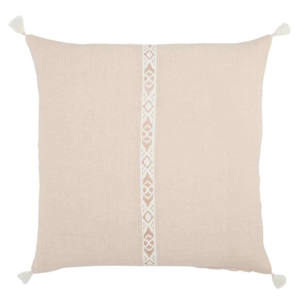 Jaipur Living Taiga Joya Tribal Blush / Ivory 22" x 22" Pillow