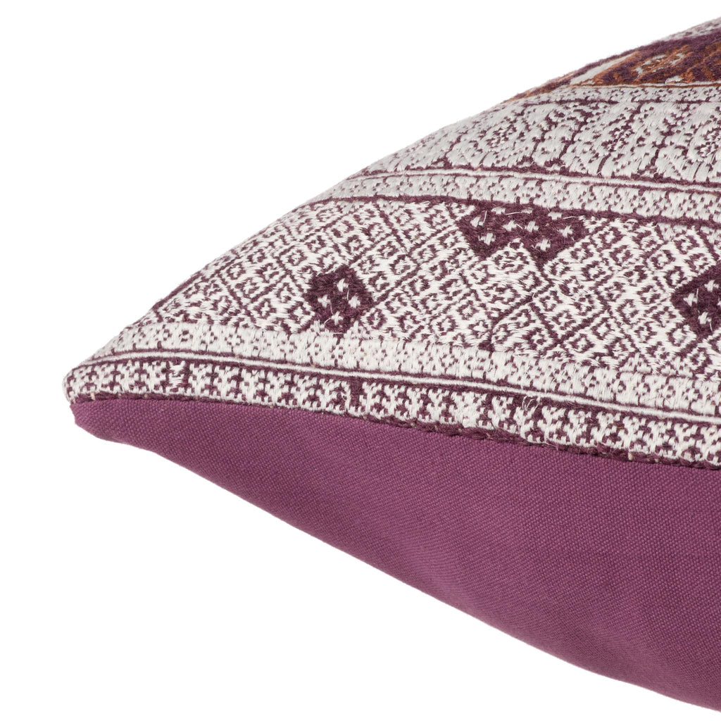 Jaipur Living Puebla Rania Tribal Purple / White 22" x 22" Pillow