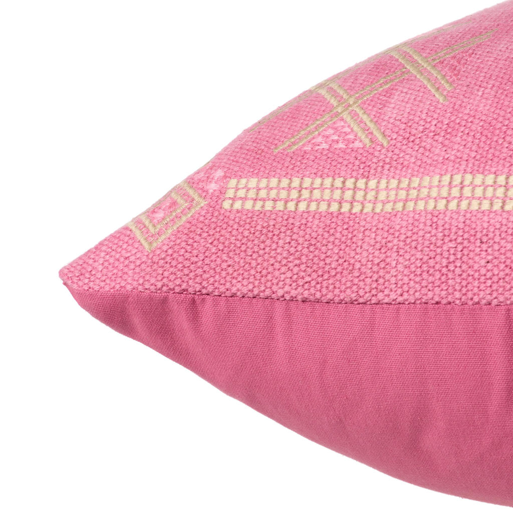 Jaipur Living Puebla Shazi Tribal Pink / Tan 24" x 24" Pillow