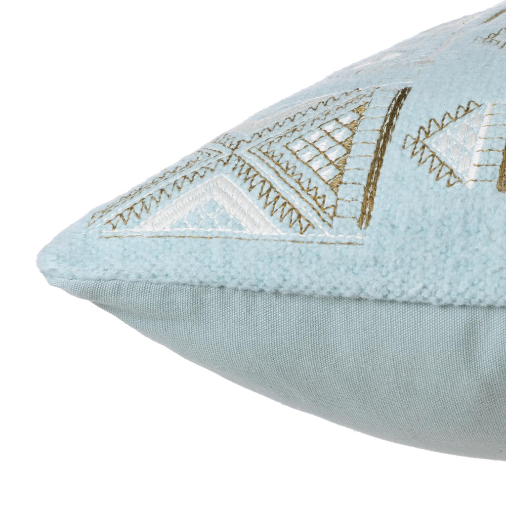 Jaipur Living Puebla Elina Tribal Light Blue / Brown 24" x 24" Pillow