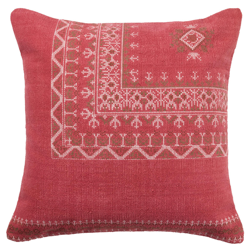 Jaipur Living Puebla Abeni Tribal Red / Brown 24" x 24" Pillow