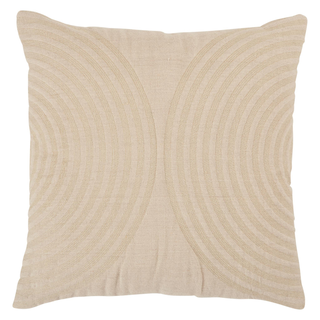 Jaipur Living Galley Lautner Geometric Light Taupe 18" x 18" Pillow