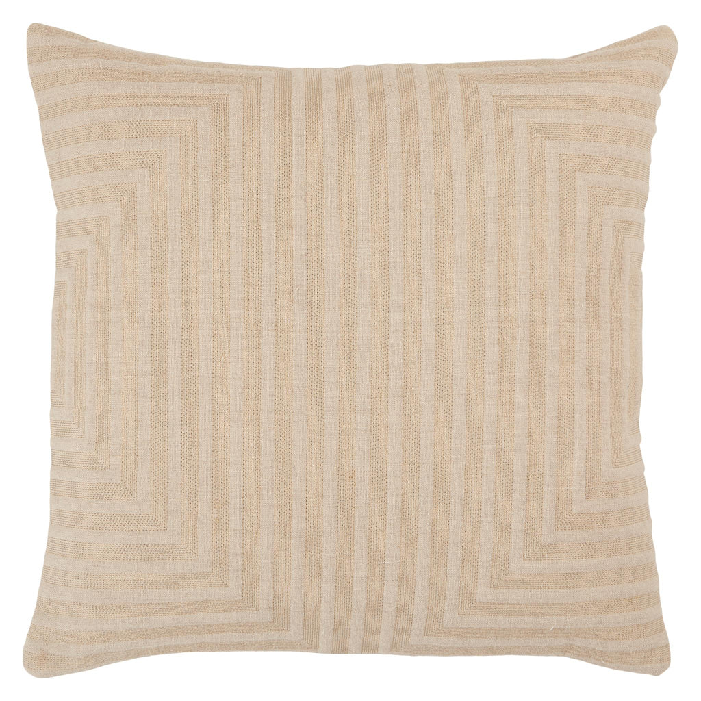 Jaipur Living Galley Neutra Geometric Light Taupe 18" x 18" Pillow