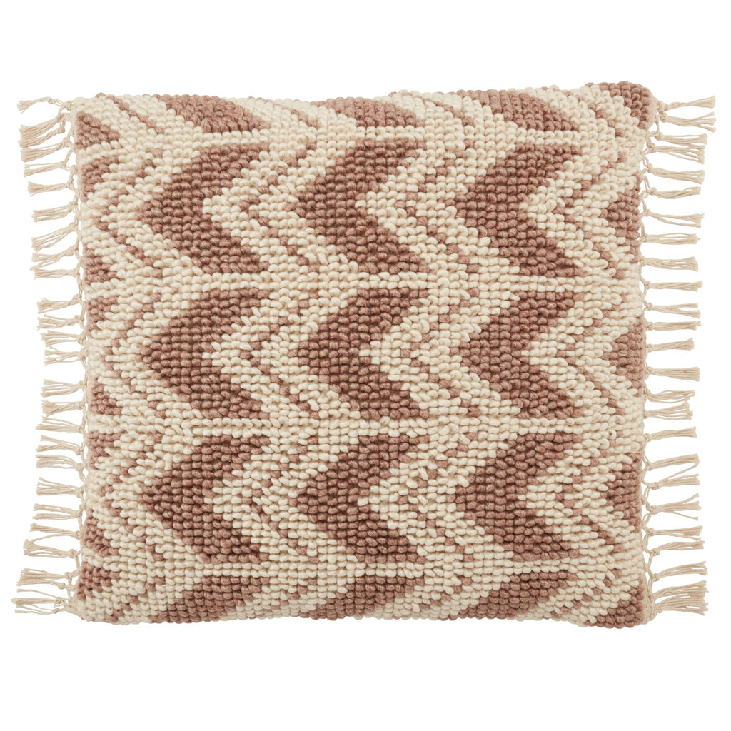 Jaipur Living Bayu Takeo Chevron Mauve / Ivory 22" x 22" Pillow