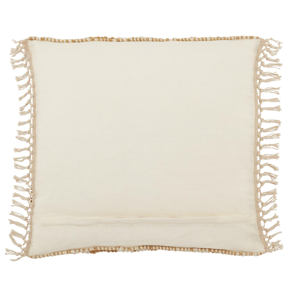 Jaipur Living Bayu Takeo Chevron Gold / Ivory 22" x 22" Pillow