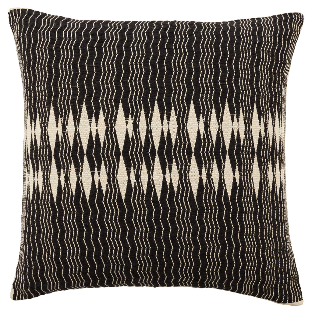 Jaipur Living Nagaland Pillow Mokie Tribal Black / Ivory 18" x 18" Pillow