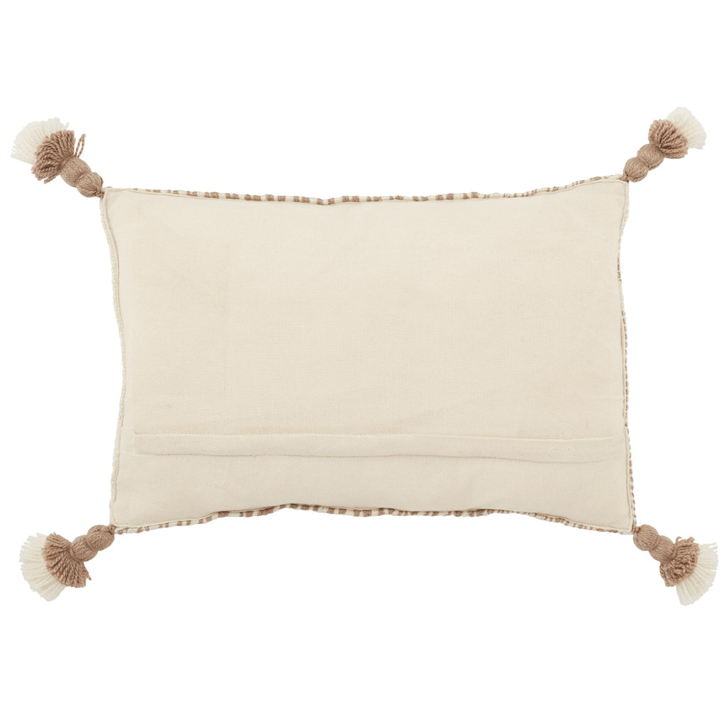 Jaipur Living Armour Calvert Tribal Light Taupe / Ivory 13" x 21" Pillow