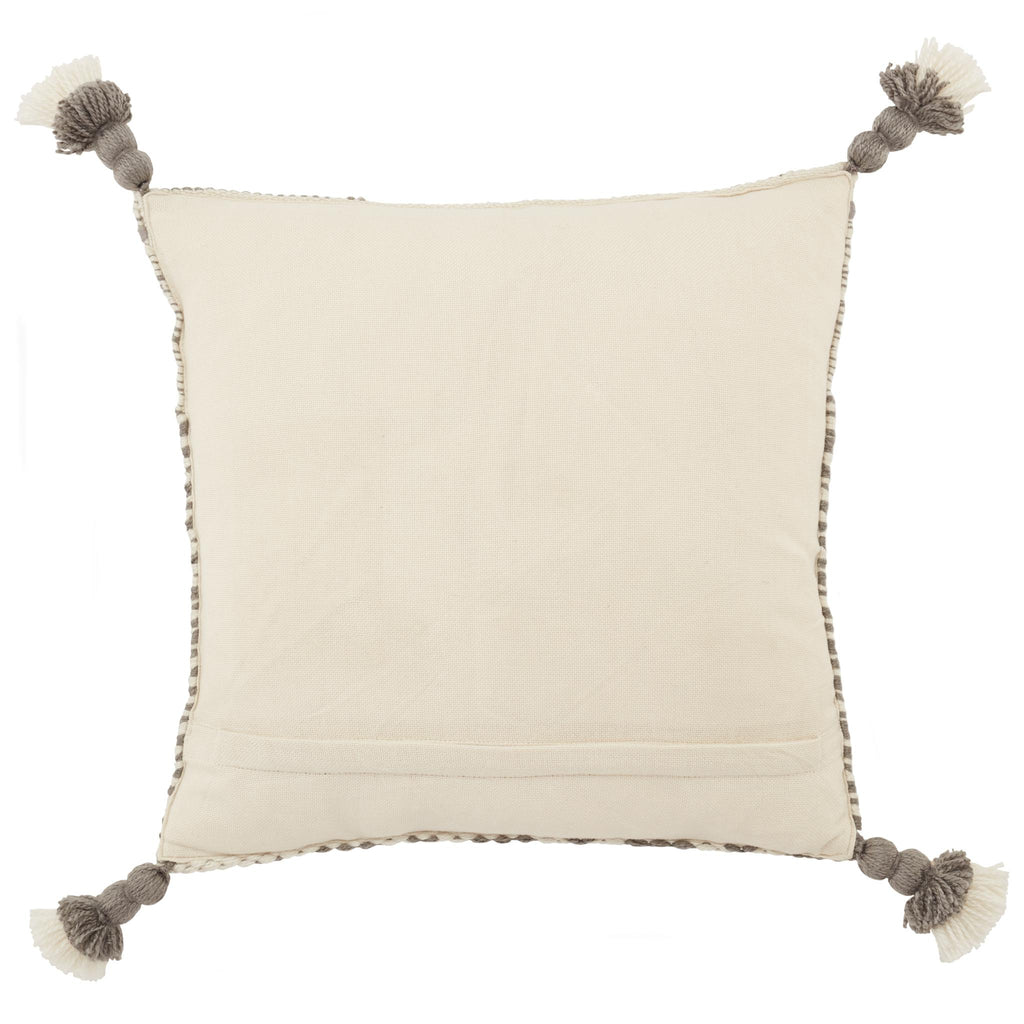 Jaipur Living Armour Calvert Tribal Gray / Ivory 18" x 18" Pillow