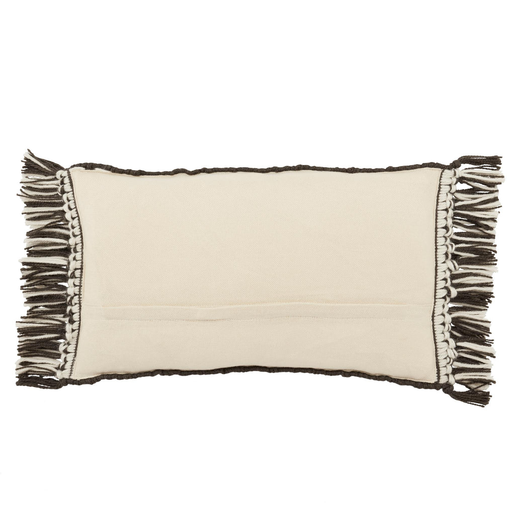 Jaipur Living Chesa Perdita Geometric Black / Ivory 13" x 21" Pillow