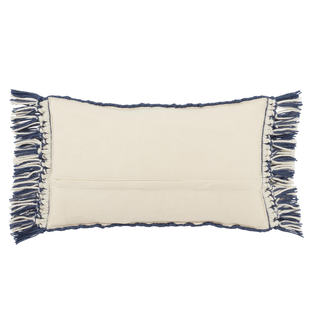 Jaipur Living Chesa Perdita Geometric Dark Blue / Ivory 13" x 21" Pillow