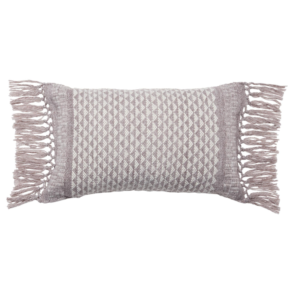 Jaipur Living Liri Haskell Geometric Taupe / Ivory 13" x 21" Pillow