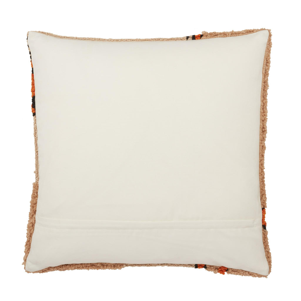 Jaipur Living Nazka Kika Tribal Beige / Orange 22" x 22" Pillow