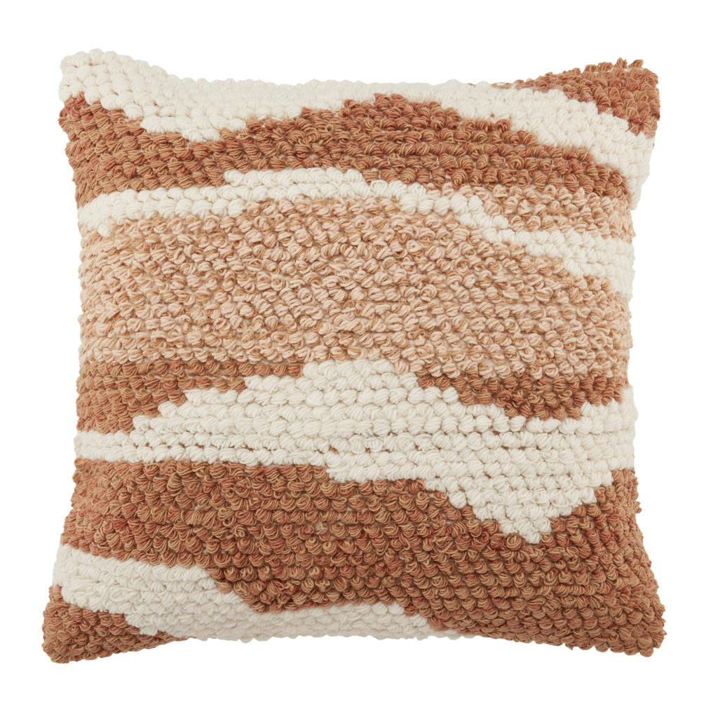 Jaipur Living Nazka Hasani Abstract Tan / White 22" x 22" Pillow