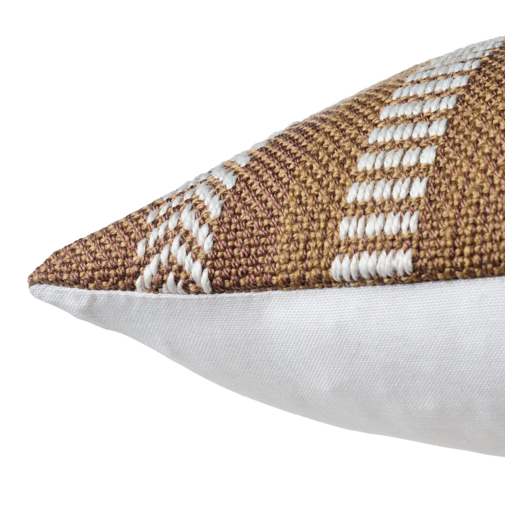 Jaipur Living Pampas Papyrus Stripes Tan / Ivory 13" x 21" Pillow