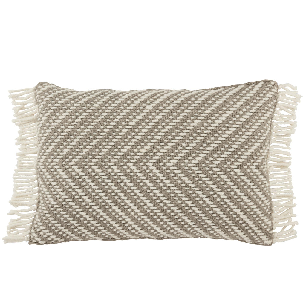 Jaipur Living Settia Odessa Chevron Gray / Ivory 16" x 24" Pillow