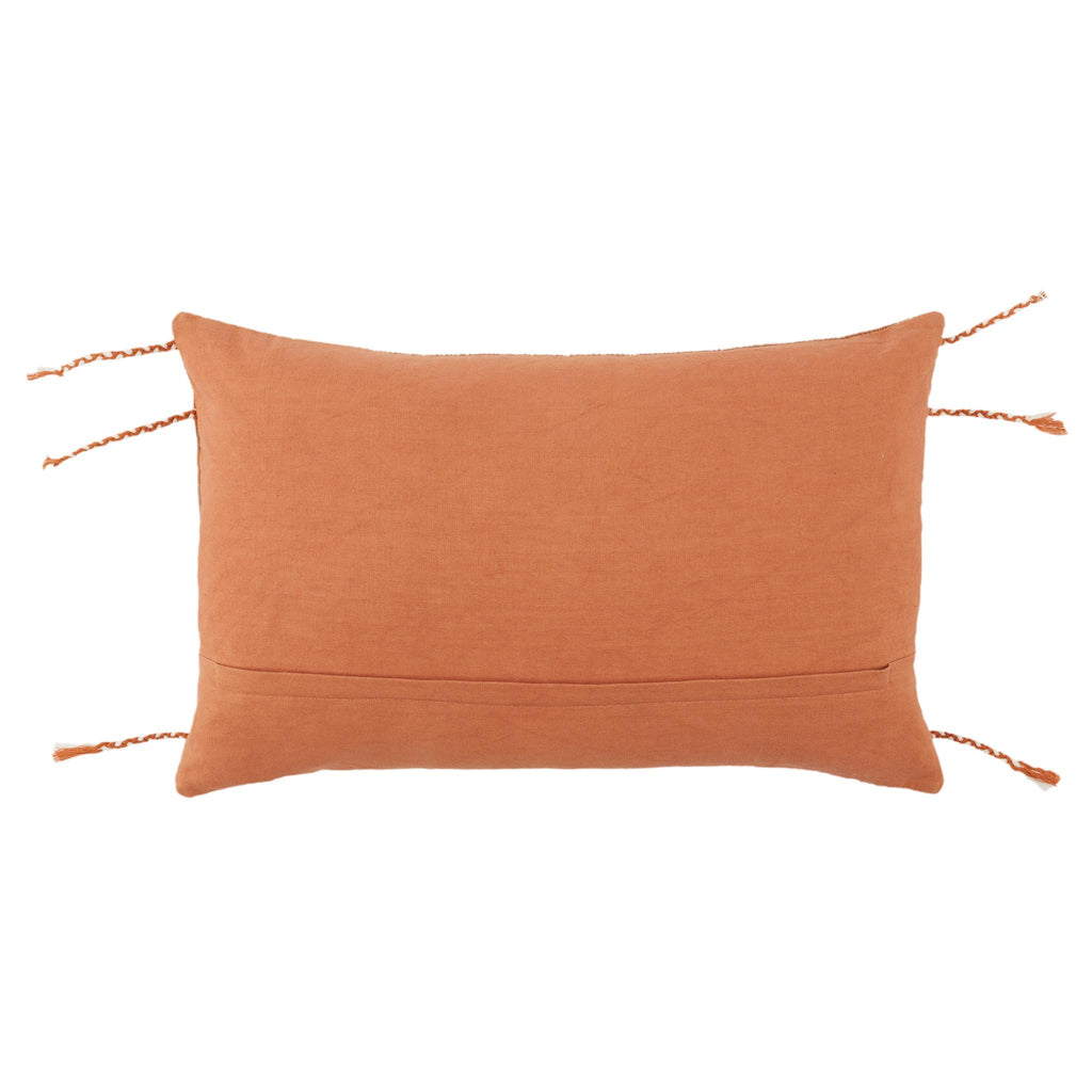 Jaipur Living Navida Bhodi Tribal Warm Taupe / Terracotta 13" x 21" Pillow