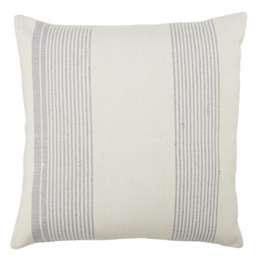 Jaipur Living Acapulco Parque Stripes Gray / Ivory 20" x 20" Pillow