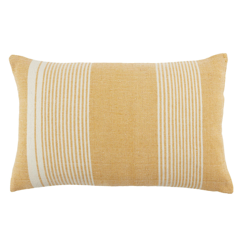 Jaipur Living Acapulco Carinda Stripes Gold / Ivory 13" x 21" Pillow