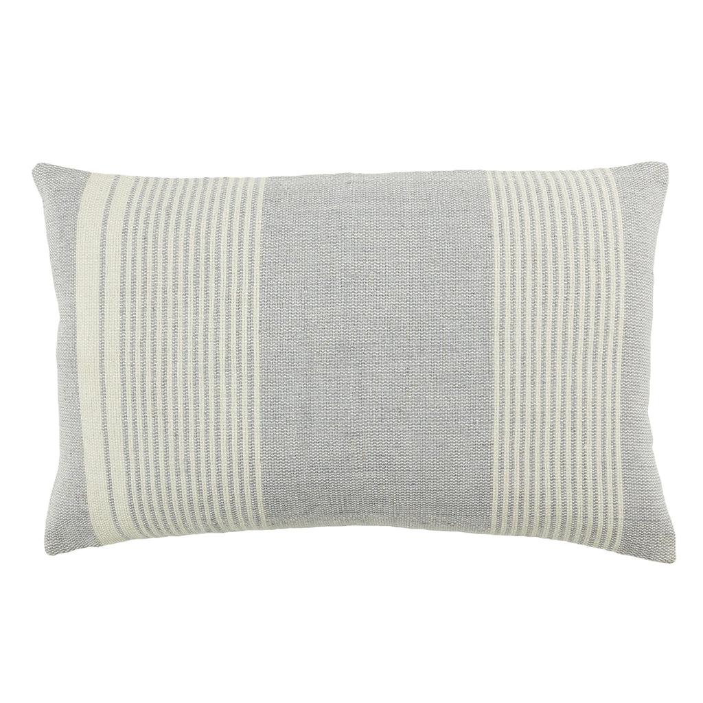 Jaipur Living Acapulco Carinda Stripes Gray / Ivory 13" x 21" Pillow