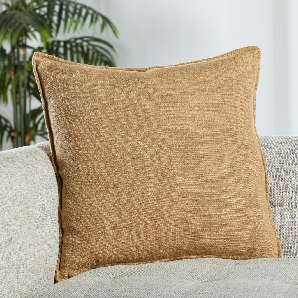 Jaipur Living Burbank Blanche Solid Tan 20" x 20" Pillow