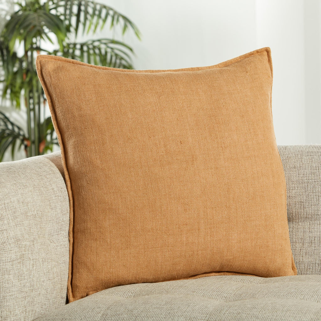 Jaipur Living Burbank Blanche Solid Light Terracotta 22" x 22" Pillow