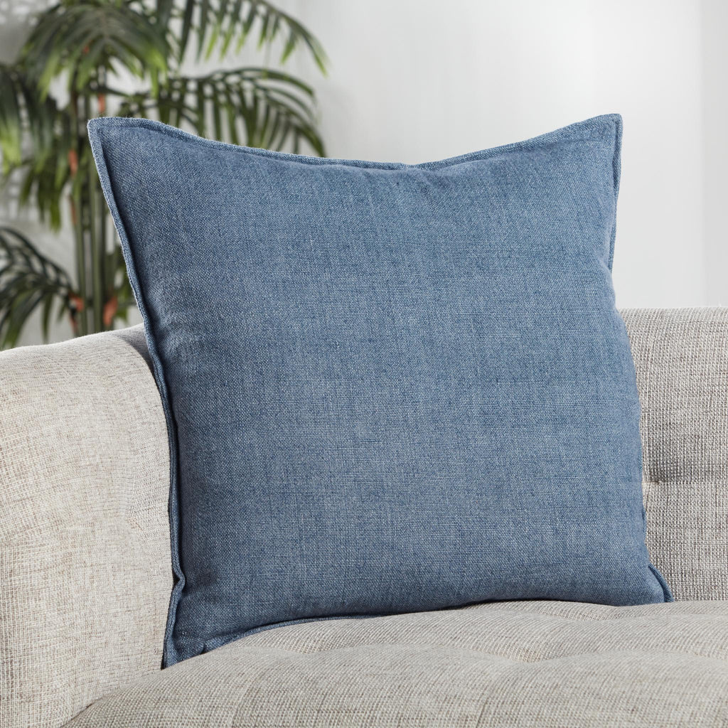 Jaipur Living Burbank Blanche Solid Blue 20" x 20" Pillow