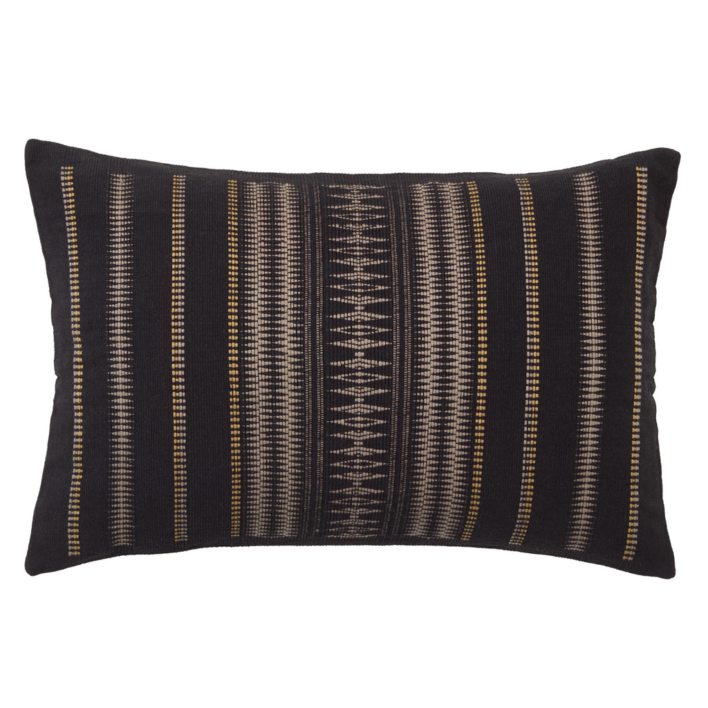 Jaipur Living Nagaland Pillow Dzukou Tribal Black / Taupe 16" x 24" Pillow