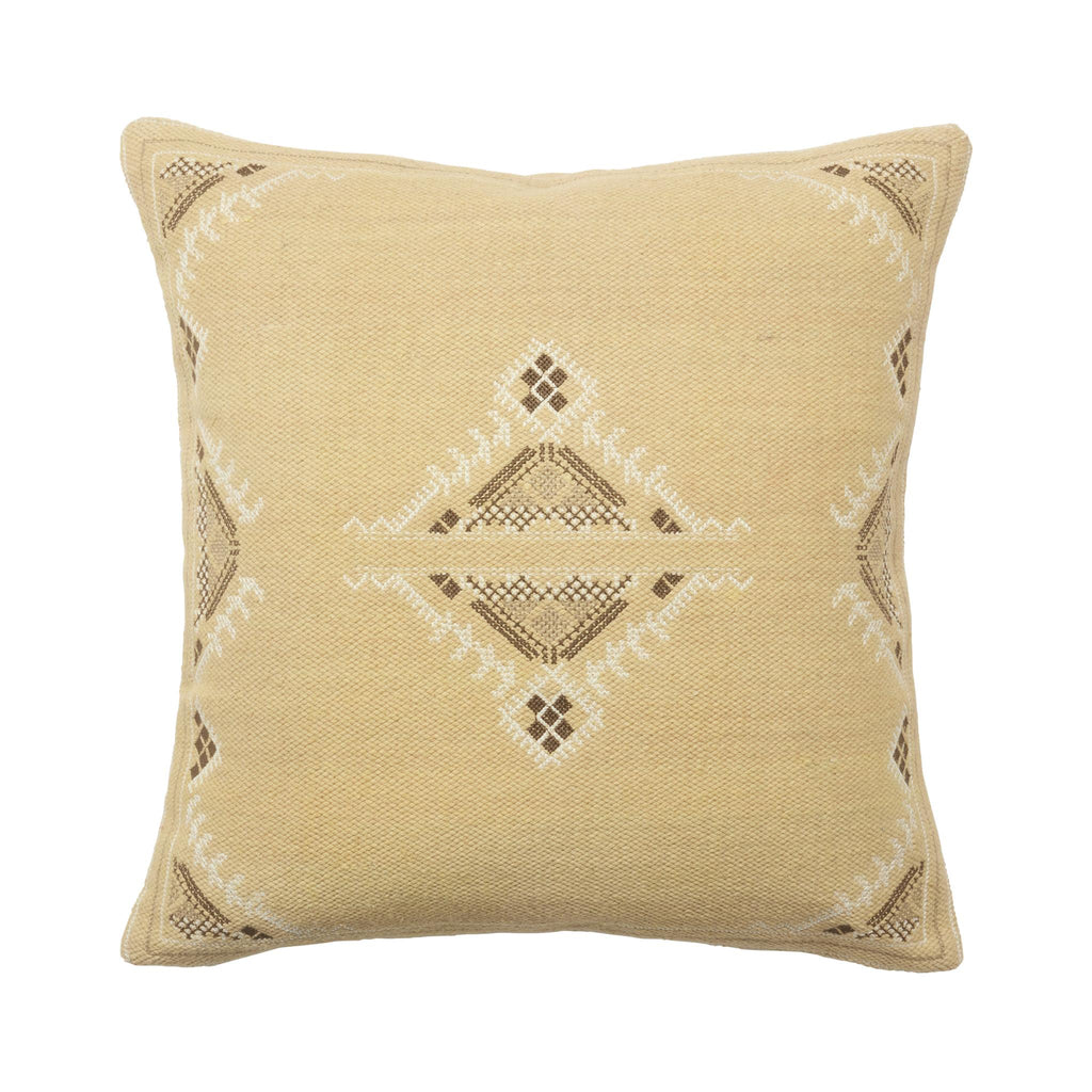 Jaipur Living Puebla Anvi Medallion Khaki / Brown 22" x 22" Pillow