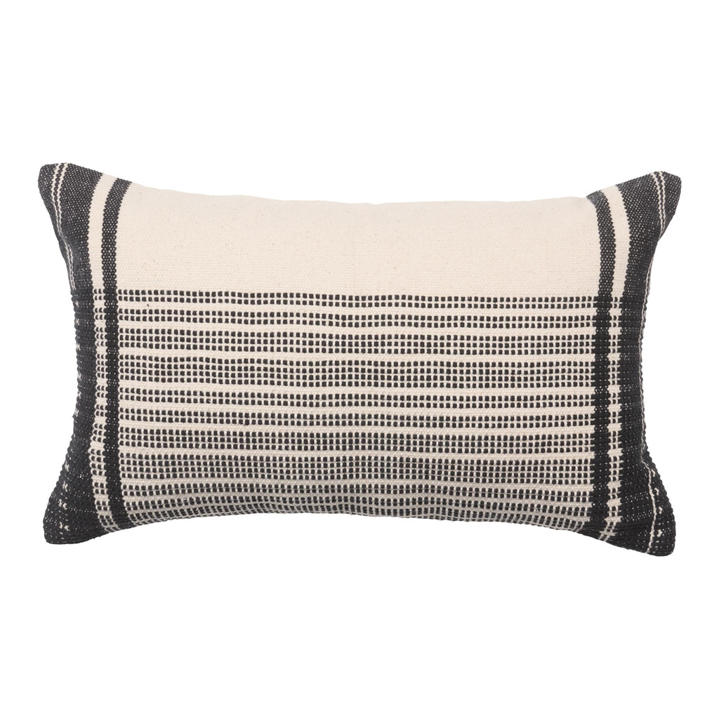 Jaipur Living Renata Zita Stripes Cream / Black 13" x 21" Pillow