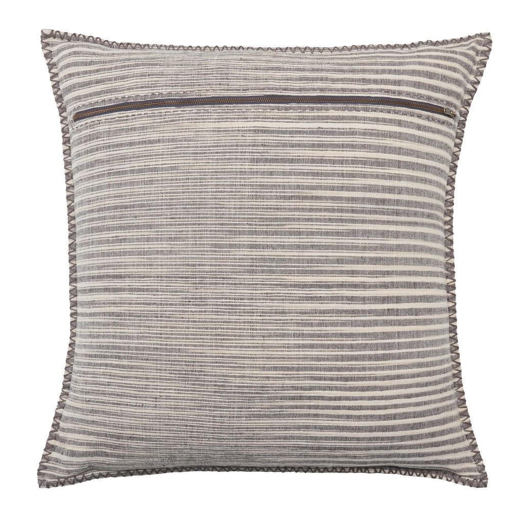 Jaipur Living Tanzy Cadell Stripes Gray / Cream 24" x 24" Pillow