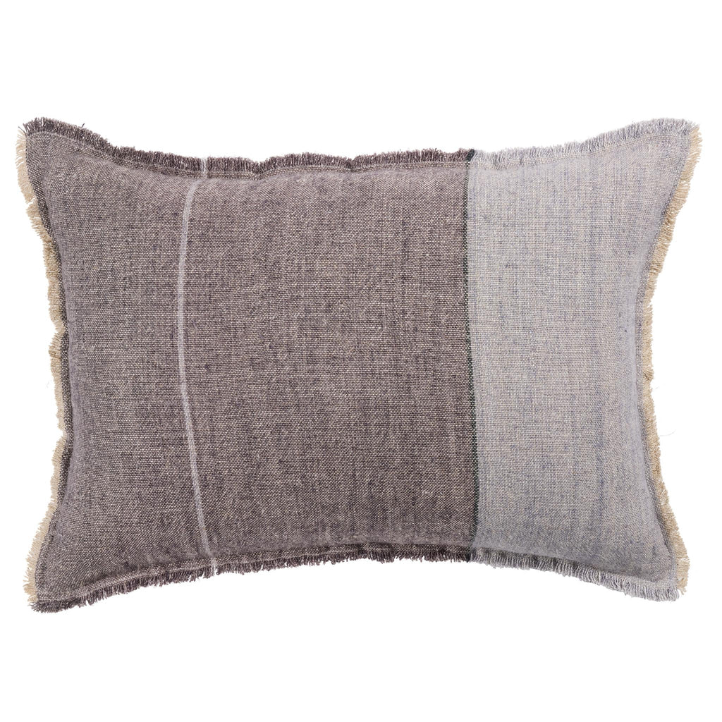 Jaipur Living Tanzy Morrigan Stripes Gray / Slate 16" x 24" Pillow