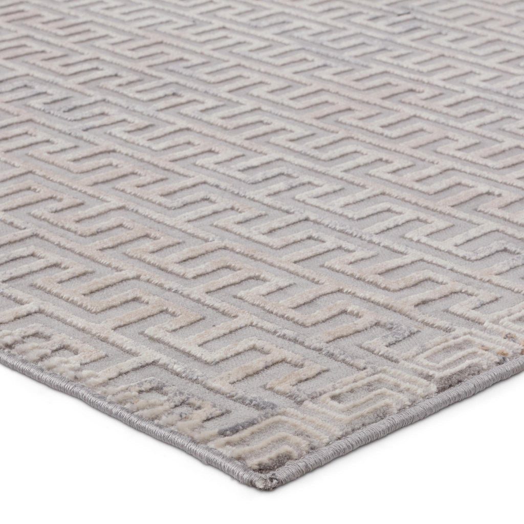 Jaipur Living Sundar Baxley Geometric Gray / Beige 6'7" x 9'6" Rug