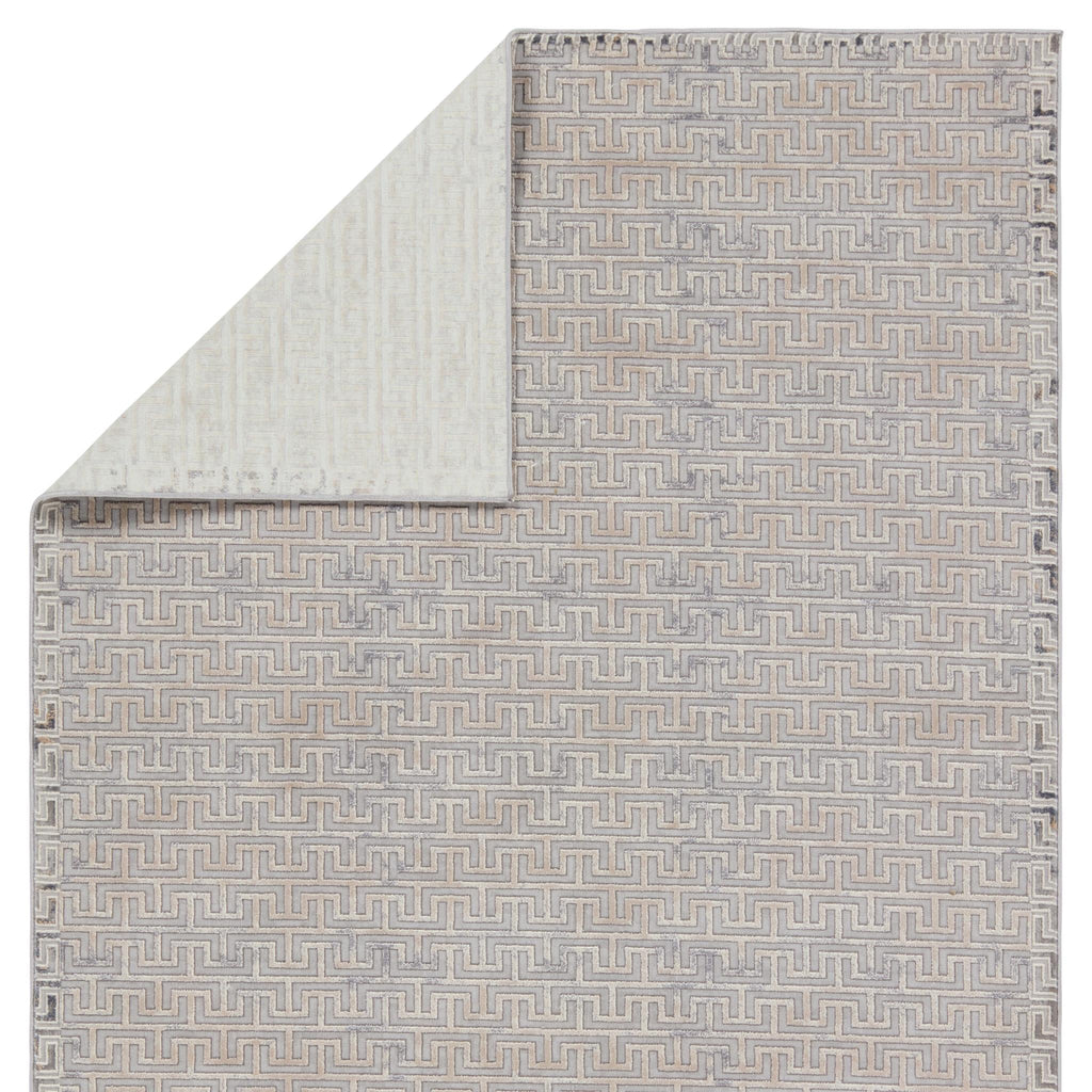 Jaipur Living Sundar Baxley Geometric Gray / Beige 6'7" x 9'6" Rug