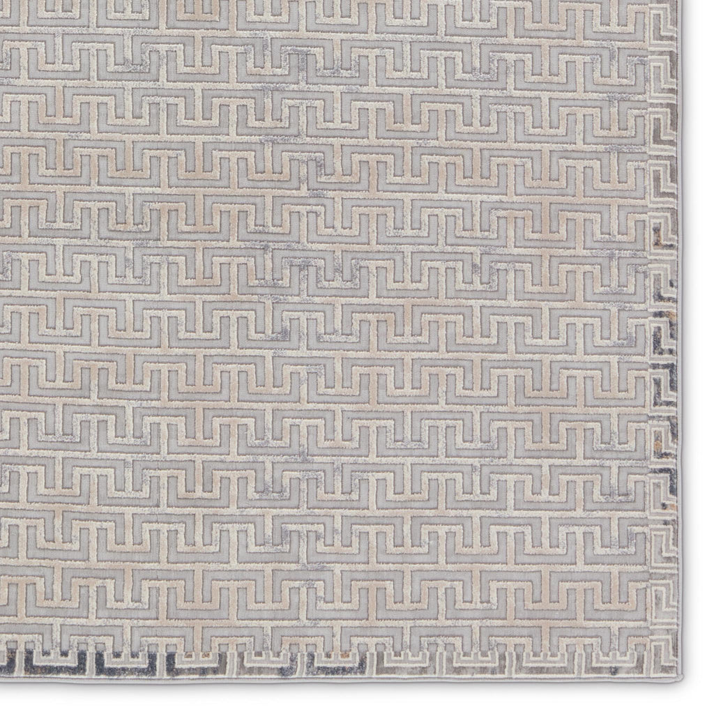 Jaipur Living Sundar Baxley Geometric Gray / Beige 6'7" x 9'6" Rug