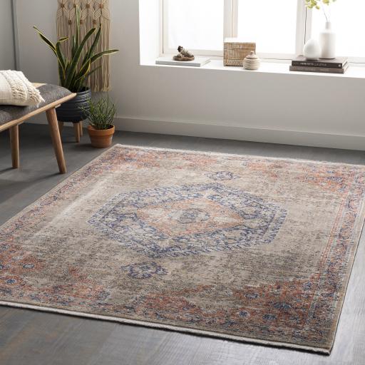 Surya Eclipse EPE-2302 Brick Red Cream 6'7" x 9'6" Rug