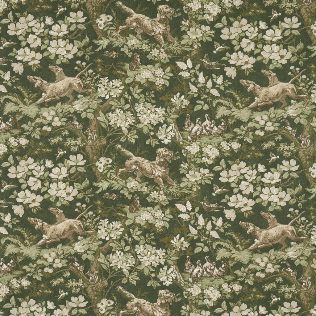 Schumacher Hound Meadow Forest Fabric