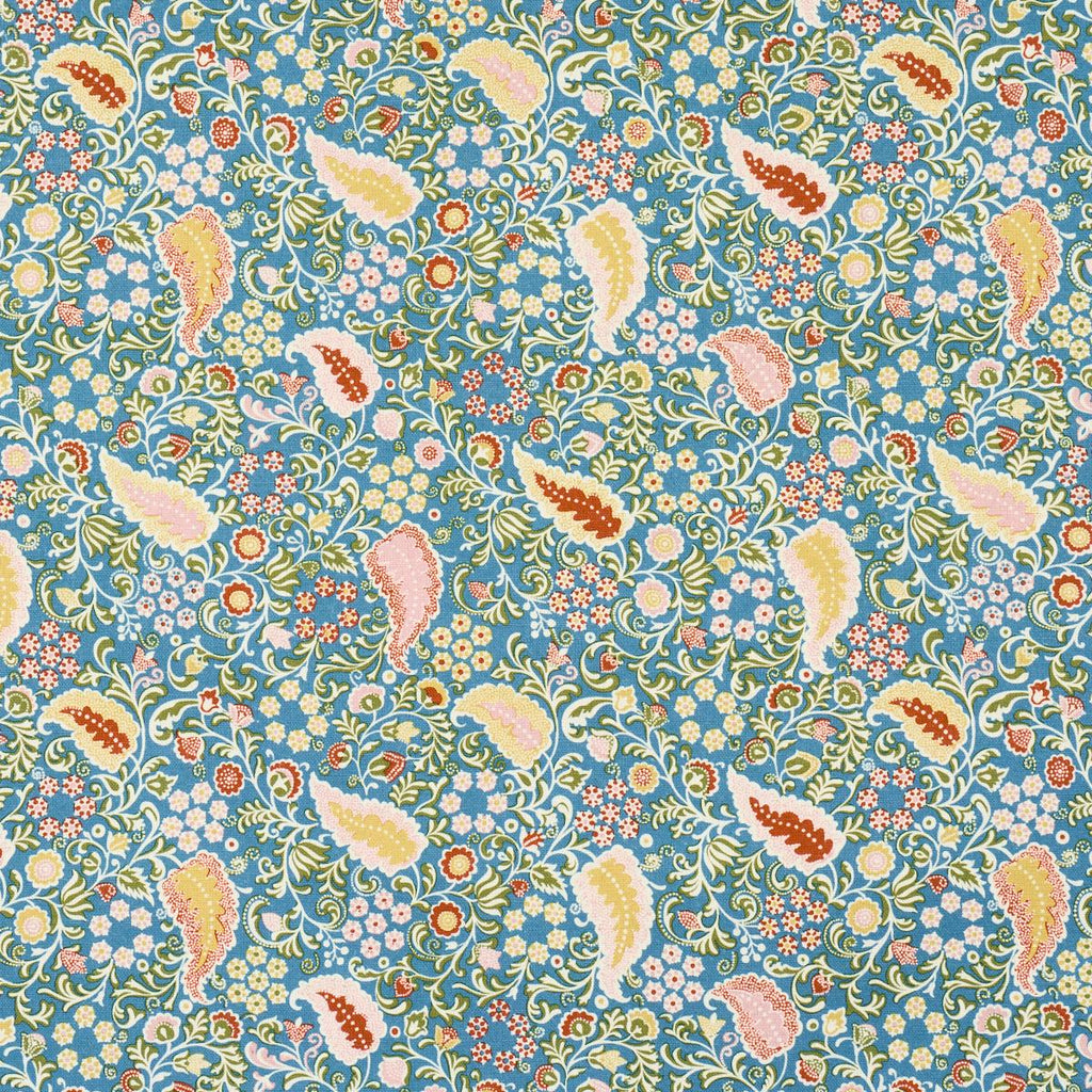 Schumacher Peggy Paisley Azure Fabric