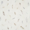 Schumacher Woodland Feathers Pebble Wallpaper