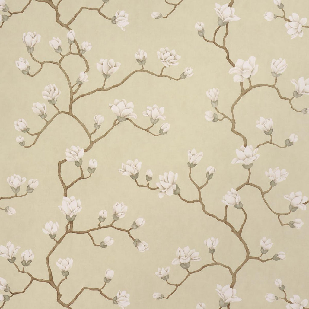 Schumacher Magnolia Tree Soft Gold Wallpaper