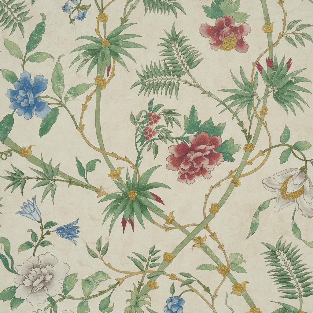 Schumacher Arasi Botanical Parchment Wallpaper