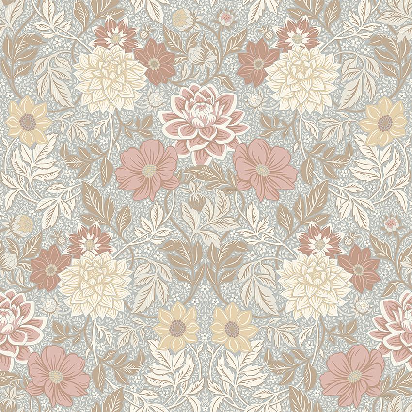 Schumacher Dahlia Garden Multi Wallpaper