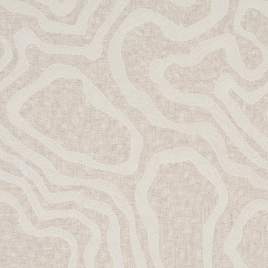 Schumacher Defeo Embroidery Bone Fabric