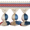 Schumacher Ali Tassel Rouge & Navy Trim