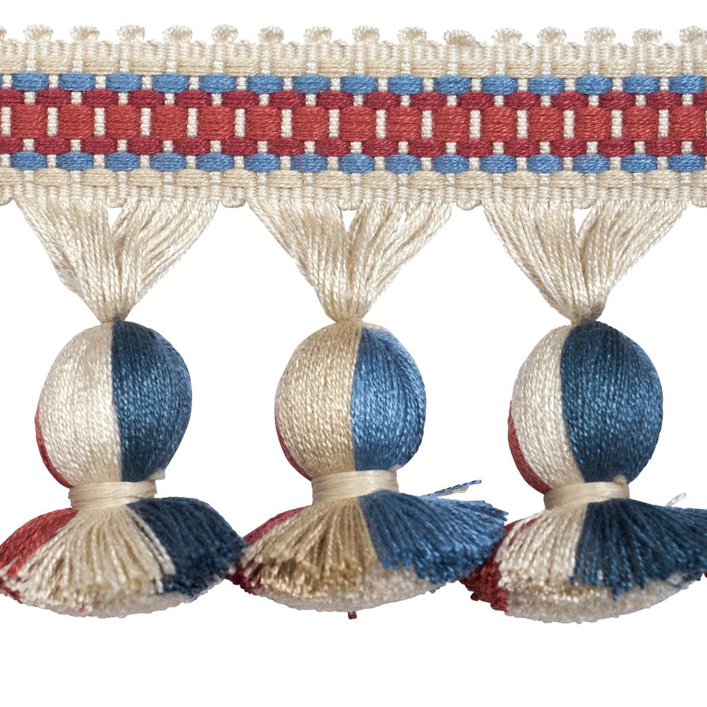 Schumacher Ali Tassel Rouge & Navy Trim