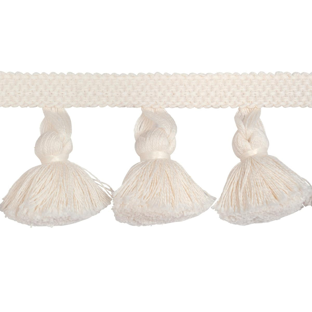 Schumacher Cotton Tassel Fringe Ivory Trim